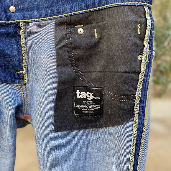 NW Tag+Jeans 🇺🇸 Made Distressed Skinny, Sz 30/34 - Picture 11 of 13